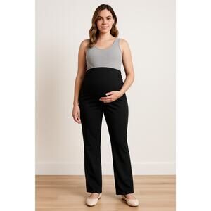 Liz Lange Maternity Wide Leg Pants in Black